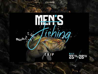 Fishing Trip bass fish graphicdesign men rocks trip water