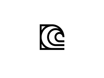 Danny Sepkowski Photography black white branding hawaii logo minimal modern ocean wave logo