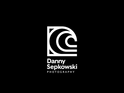 Danny Sepkowski Photography black white brand geometric logo minimal modern ocean photography wave