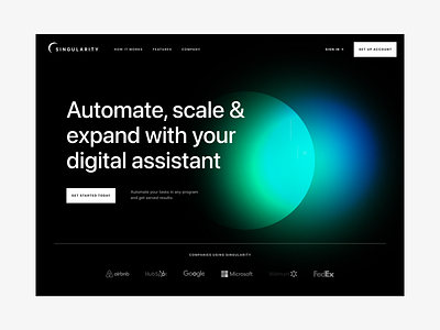 Singularity - landing page