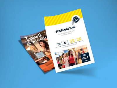 Costa Crociere - Flyer shops blue brand branding corporate identity costa cruise cruise graphics indesign photo shop shopping shops template yellow