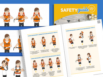 Costa Crociere - Safety Guide character design costa cruise cruise ship graphics guide illustration illustrator art indesign life jacket safety sea ship ships