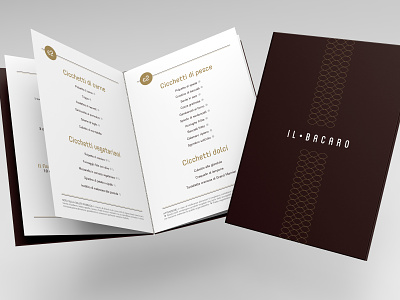 Costa Crociere - restaurant menu brand branding brown classy corporate identity dish elegant gold gold foil graphics menu menu restaurant pattern restaurant style wine