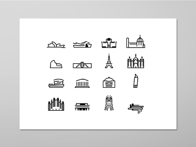 Famous Architecture - icons architecture icon icons minimal places the noun project vector