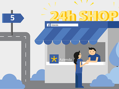 Short Facebook infographic - shop blue facebook guide infographic like social social network