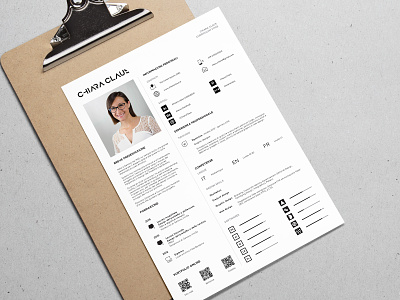 Personal CV black black white bn brand corporate identity curriculum curriculum vitae cv graphic designer grapich minimal