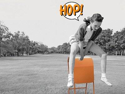 HOP! New & Original stool brand furniture logo orange pop product product design stool vintage