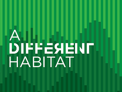 A Different Habitat - Logo adv brand design event graphics green logo tree