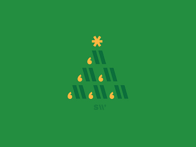Studiowiki - Christmas greetings christmas christmas tree graphics green logo logodesign pattern star tree