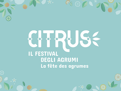 Citrus festival - Logo citrus corporate identity event graphics illustration leaf lemon lime orange pattern