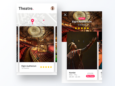 Theatre | Booking App app booking clean invision invisionapp ios studio theatre ui