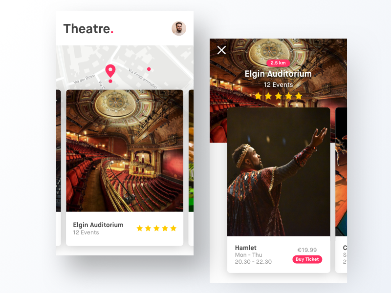 Theatre Booking App by Marco on Dribbble