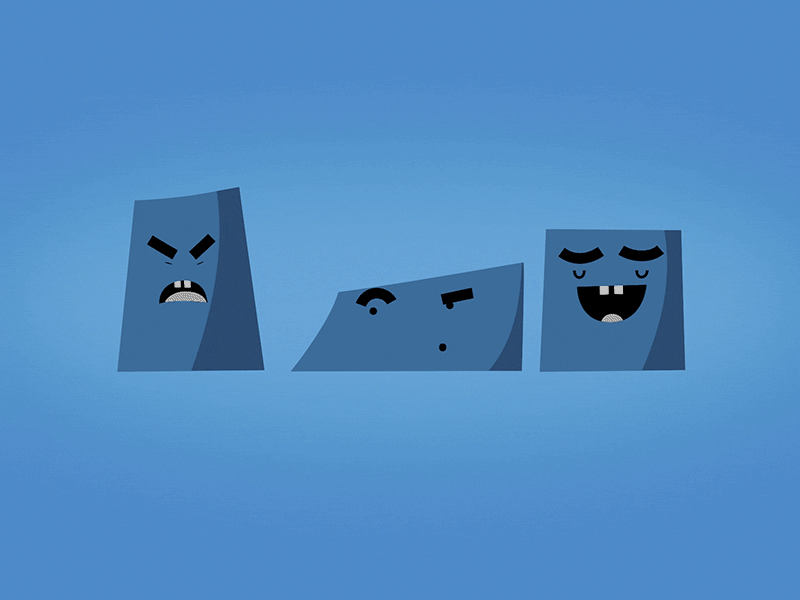 Week of Characters / 03 angry animation character design character5 concept confused design geometry motion design motion graphics singing squares