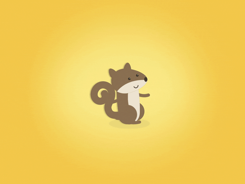 Week of Characters / 04 animal animation character design character5 concept design motion design motion graphics squirrel