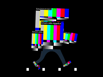 Offline Simom after effects animation character animation character design layers loop offline rigged rigging walk cycle