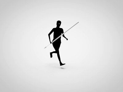 Male with spear run cycle 3d animation character design cinema4d digitalart