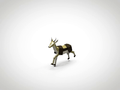 Deer run + jump cycle 3d animation character design cinema4d digitalart