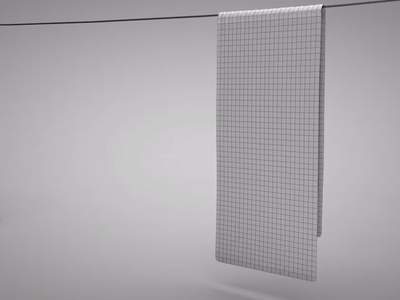 Cloth in the wind 3d cinema4d computer animation simulation