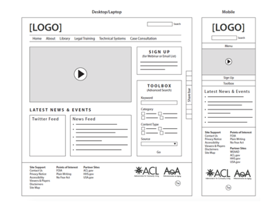 NCLER Wireframes