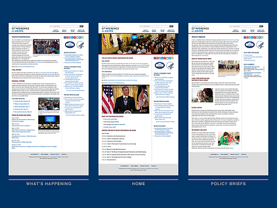 WHCoA Website Screens