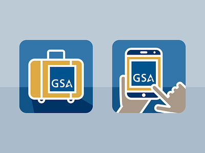 GSA Per Diem and On-the-Go Icons flat government graphic design icon design icons illustrator line art vector