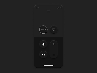 Neumorphism: App Remote TV