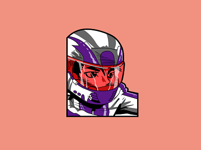 The Rider anime cartoon design helmet motorcycle rider