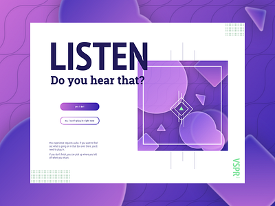 Audio Experience Landing Page audio experience grid landing page pattern ui