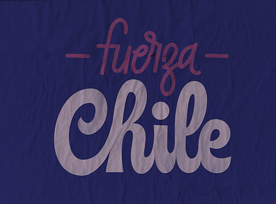 Fuerza Chile branding caligraphy design flat illustration lettering logo type typography