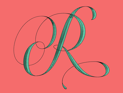 R branding design lettering logo