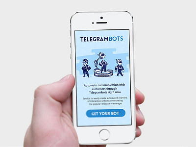 Сonstructor for telegram bots app art bots branding design direction flat illustration ios logo telegram vector