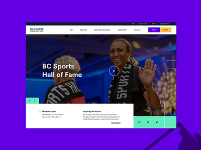 BC Sports Hall of Fame animation design interaction minimal responsive web design sports sports design ui ux vancouver web design website