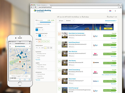 Lookingforbooking Dribbble button facilities hotel hotels icons interface map menu navigation typography ui