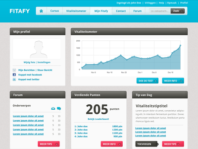 backend profile page (concept)