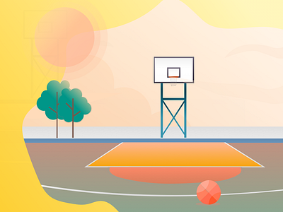Basketball illustration ui