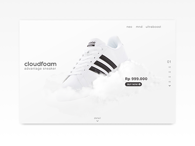 Adidas Cloudfoam landing page ui uidesign ux webdesign
