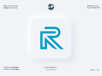 Letter R logo design minimalist (Initial Concept)