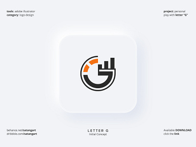 Letter G Unique minimal initial logo design