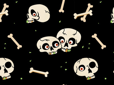 Skull Pattern halloween illustration pattern skeleton skull surface design
