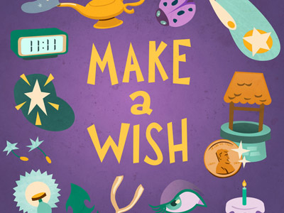 Make a Wish! birthday card greeting card luck wish