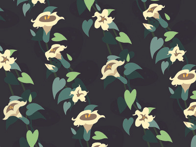 Moonflower repeating pattern