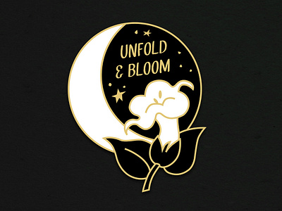 Moonflower Enamel Pin Mock