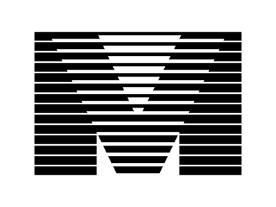Logo concept - Company M black and white brand branding concept design logo simple