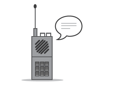Walkie Talkie buttons comms communication grey radio simple speech speech bubble talking walkie talkie