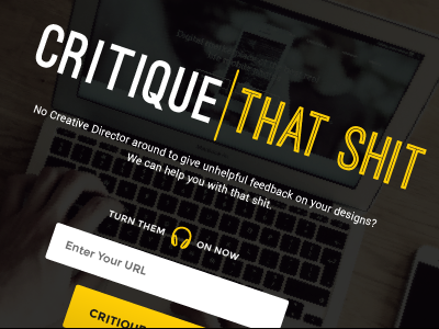 critiquethatsh.it app creative director critique feedback help website