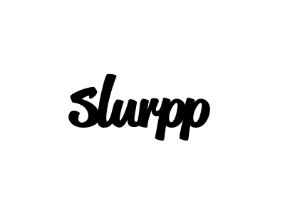 Slurpp Logo - Version 1 brand flow identity logo script slurp slurpp type