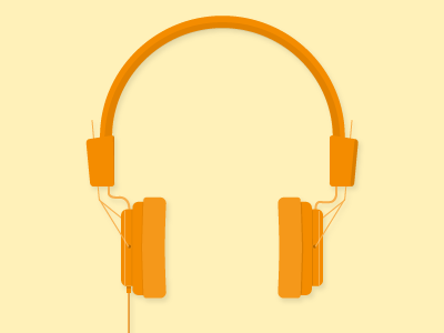 Headphones earphones ears headphones listen minimal music urban vector