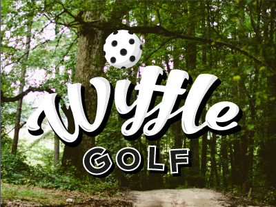 Wiffle Golf ball brand forest game golf logo swing wiffle