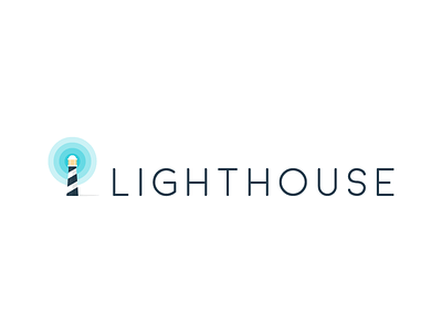 Lighthouse logo beacon blue iot lighthouse logo minimal platform simple
