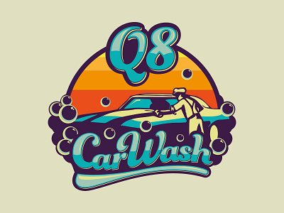 Car Wash Logo Option bubbles car contest logo sun wash